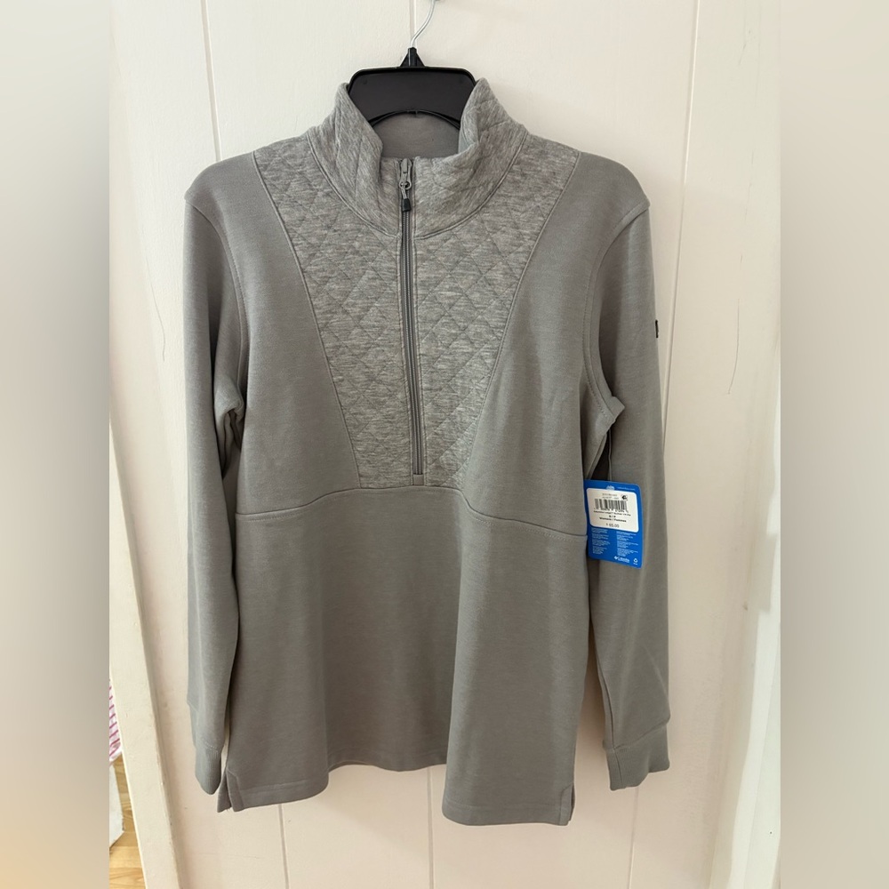 Women’s Columbia Gray Quilted 1/4 Zip Pullover